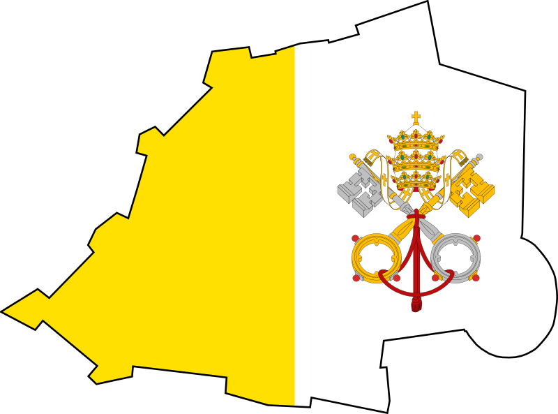 Vatican City Flag Png Isolated Hd (gold, black, white)