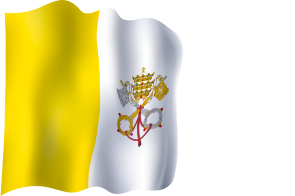 Vatican City Flag Png Isolated Image (gold, white)