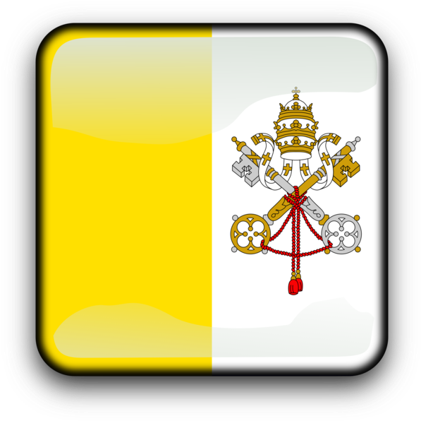 Vatican City Flag Png Isolated Pic (black, gray, white, gold)