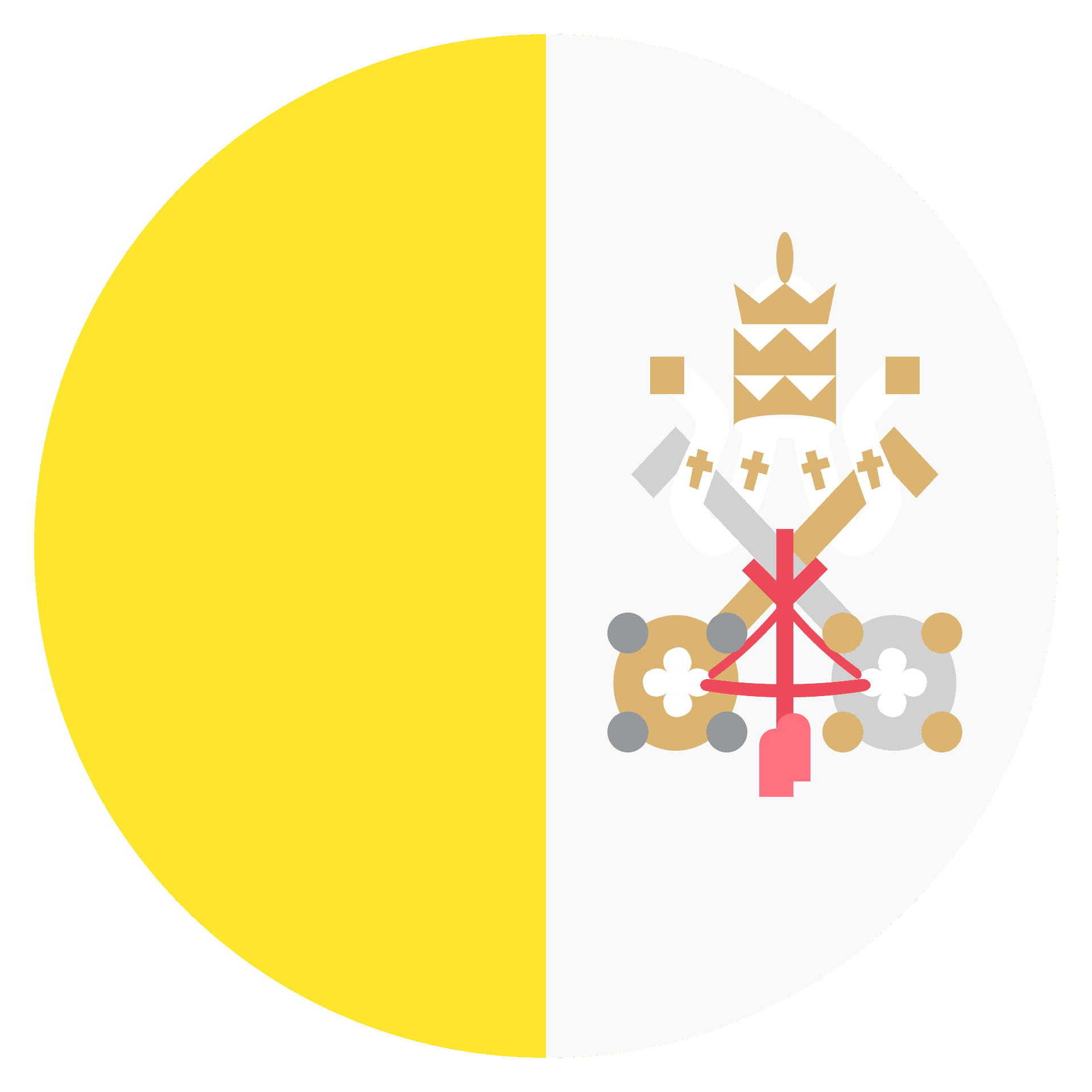 Vatican City Flag Png (yellow, beige, gray, gold, white)