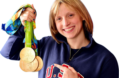 Katie Ledecky Olympic Player Transparent Background (navy, black)