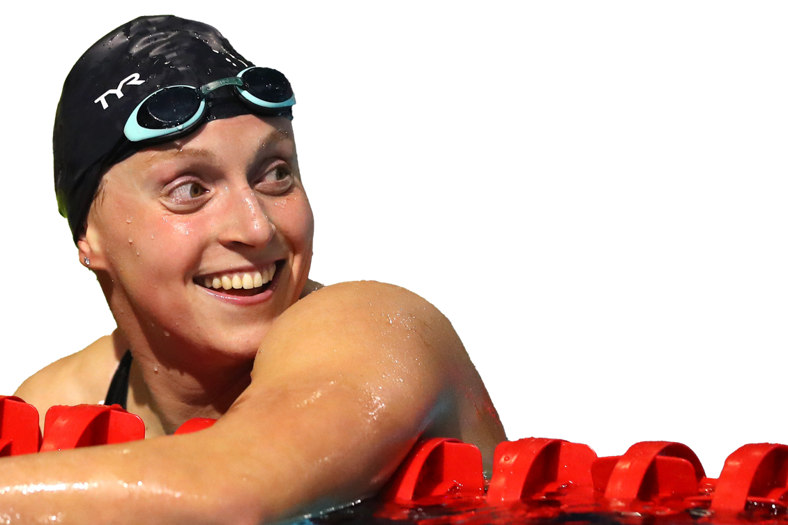 Katie Ledecky Png Transparent Image (black, salmon)