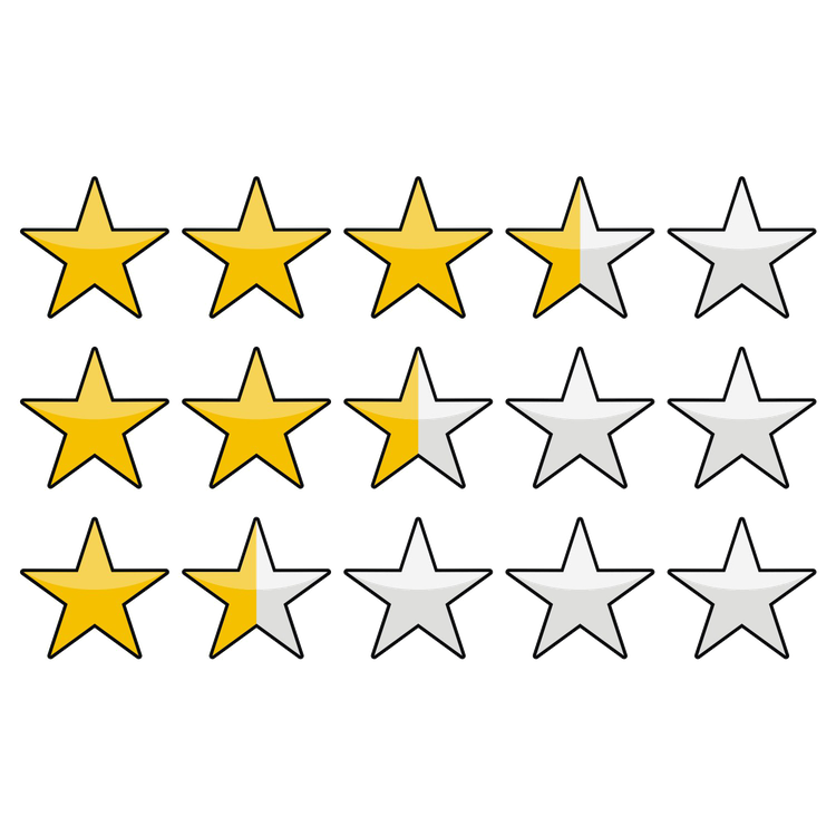 Rating Star Png Hd (lavender, gold, black)