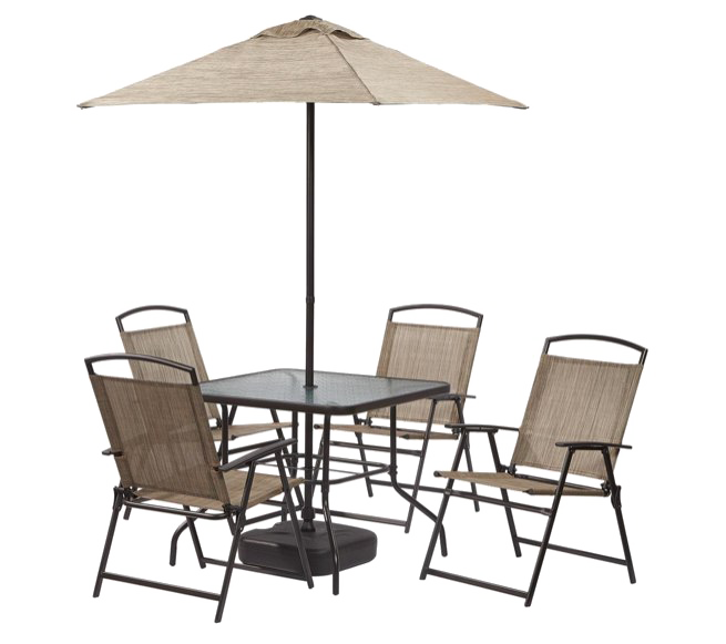 Patio Table Transparent Background (gray, silver, white)