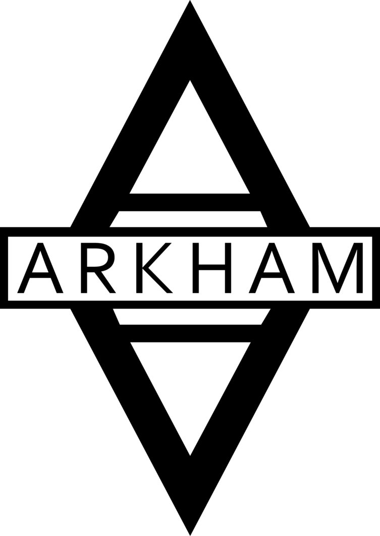 Batman Arkham City Logo Png Photo (white, black)