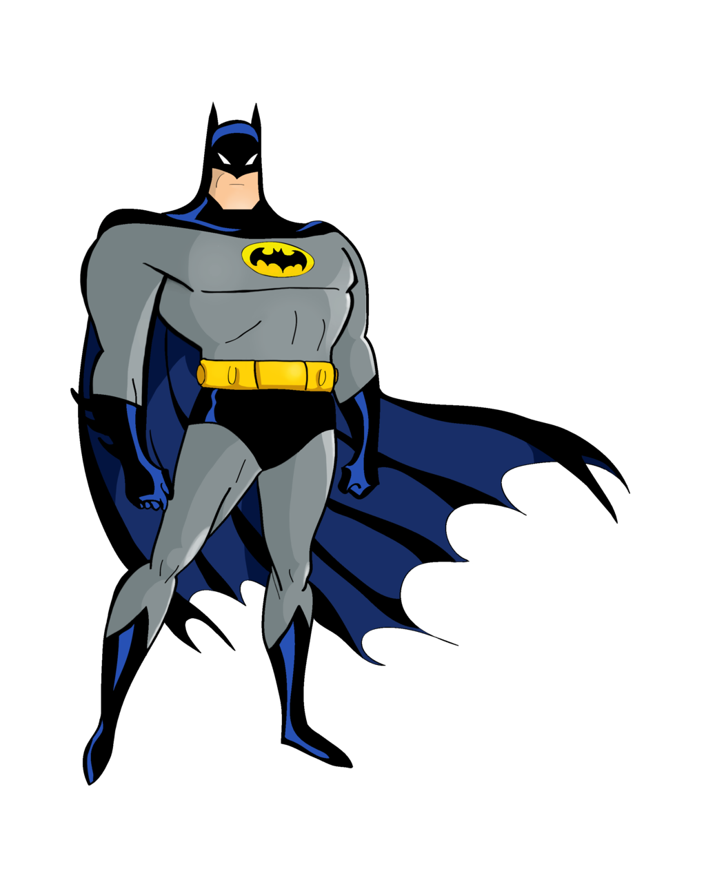 Batman Cartoon Png Image (black, gray, navy)