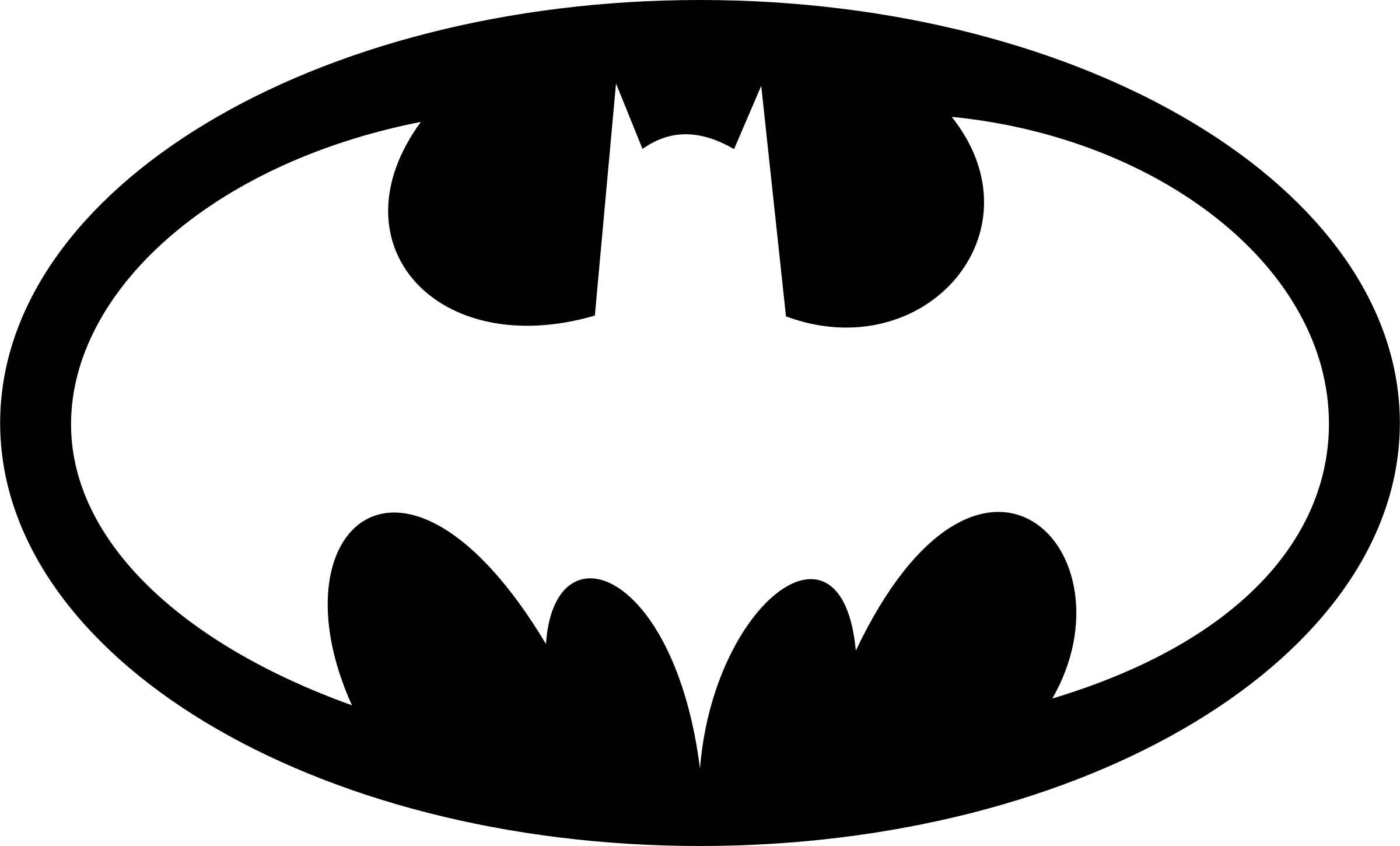 Batman Logos Png File (white, black)