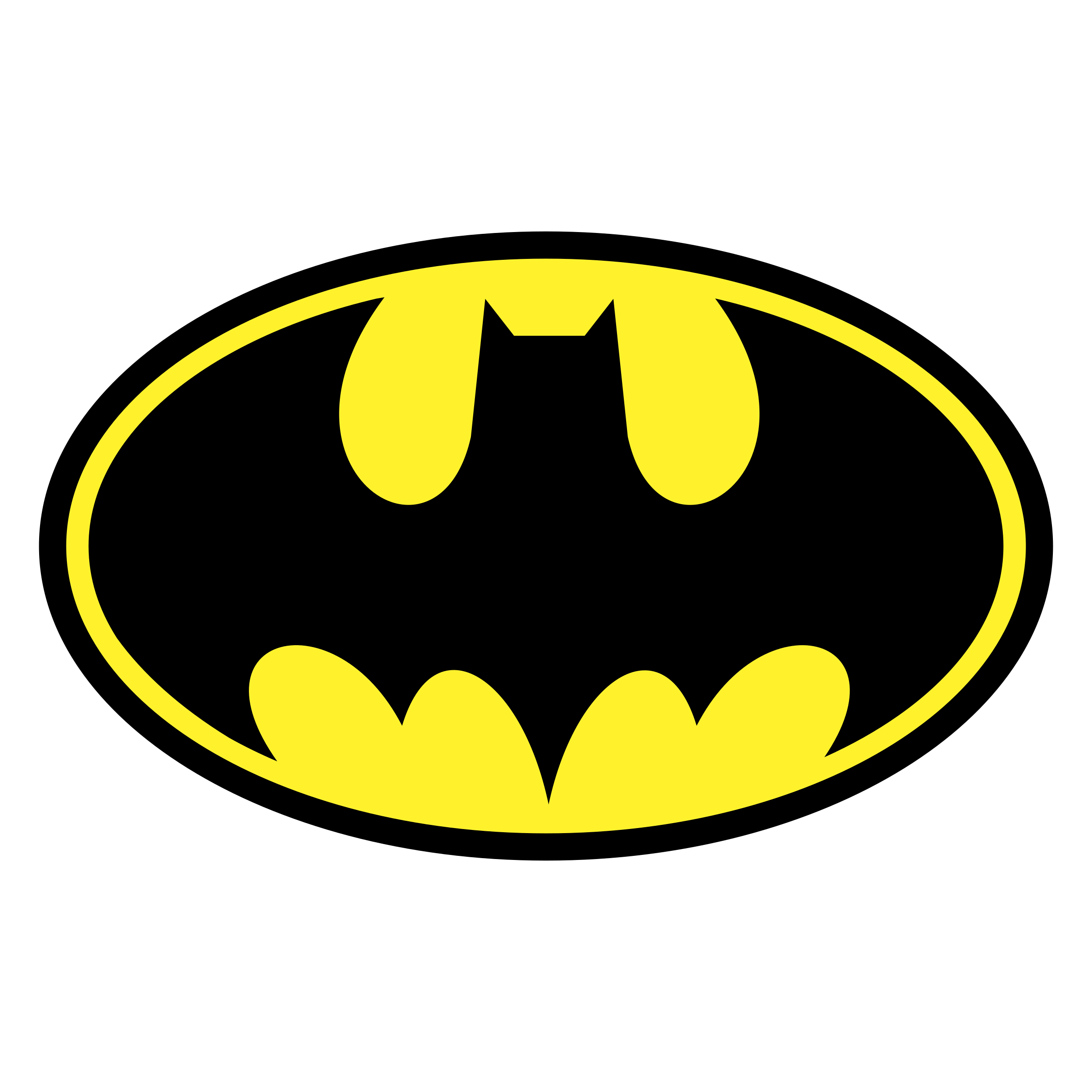 Batman Logos Png Image (black, yellow)