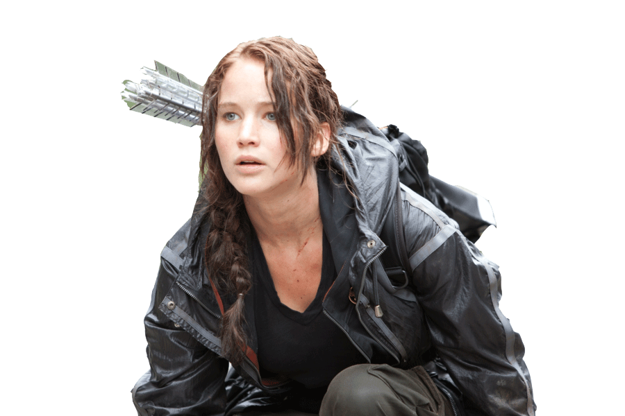 Katniss Everdeen Png Clipart (white, black)