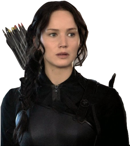 Katniss Everdeen Png Transparent Image (white, black)