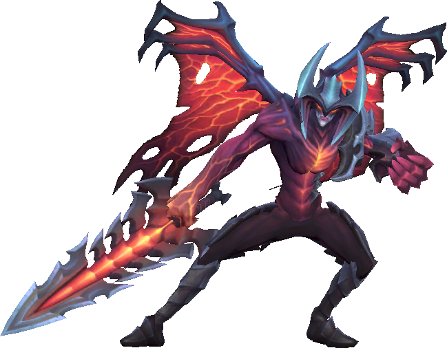 Aatrox Demon Png File (white, black)