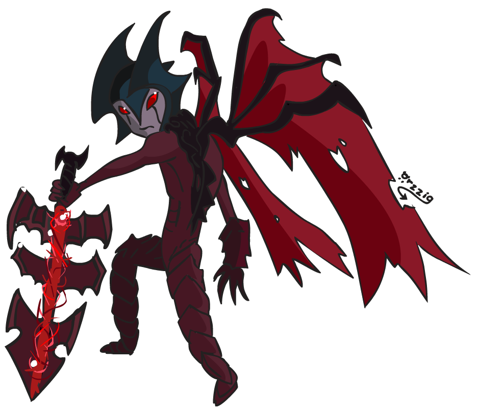 Aatrox Demon Png Pic (white, maroon, black)