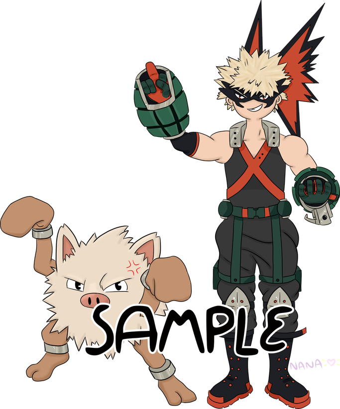 Katsuki Bakugo Png File (pink, beige, black, salmon, indigo)