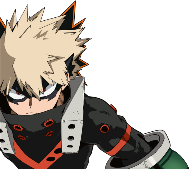 Katsuki Bakugo Png Image (pink, gray, indigo, black, silver)