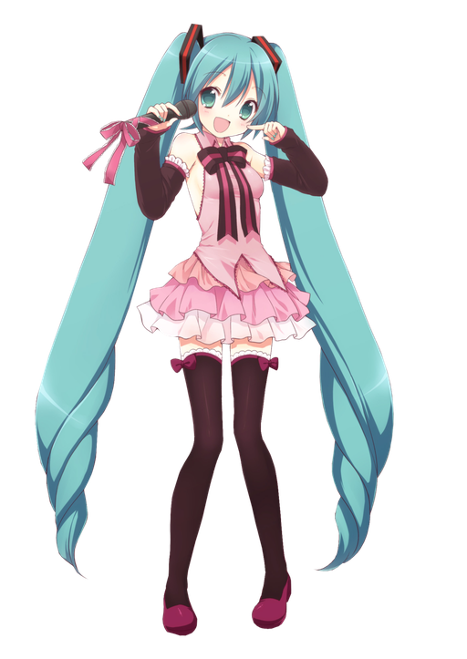 Hatsune Miku Png Hd (black, silver)