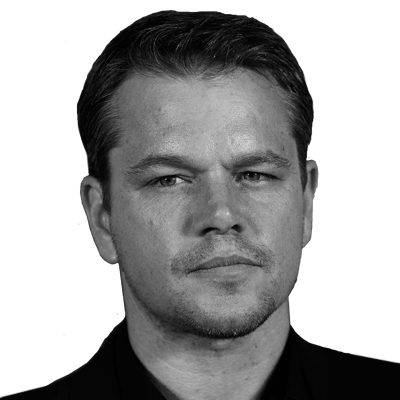 Matt Damon Png File (gray, black)