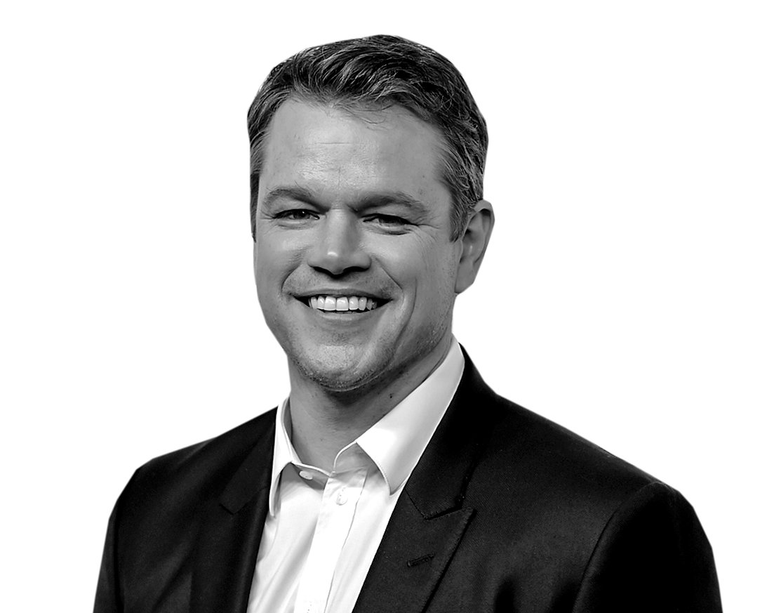 Matt Damon Png Images (black, gray, white)