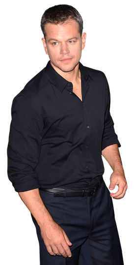 Matt Damon Png Transparent Image 1 (black)