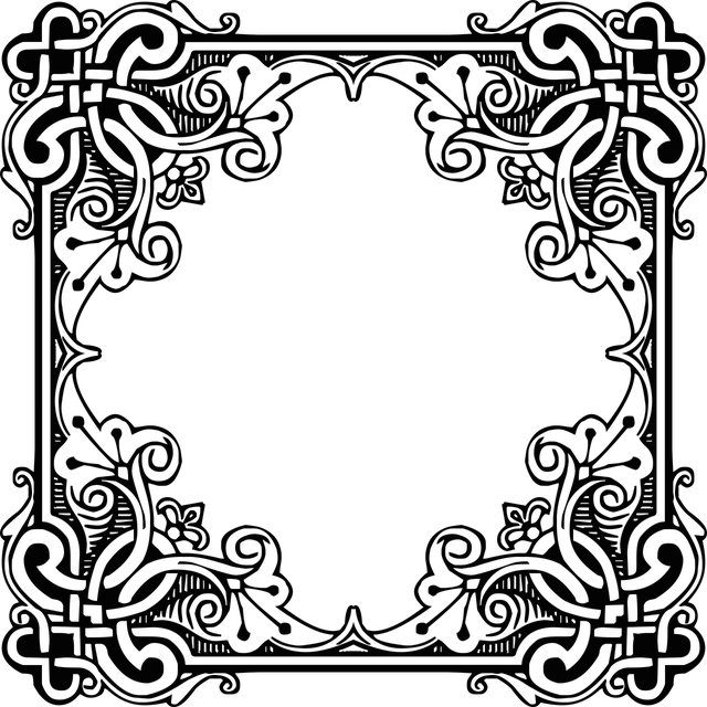 Pattern Border Png Picture (black)