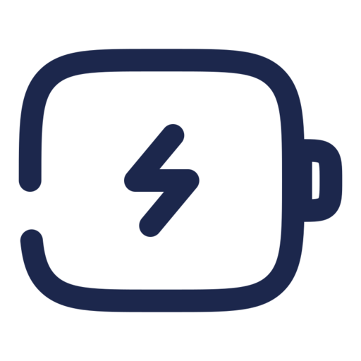 Battery Charge Free Png Icon Download (navy, black)