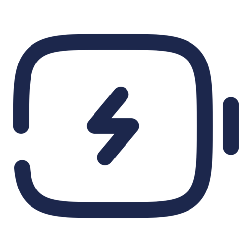 Battery Charge Minimalistic Free Png Icon Download (navy, black)