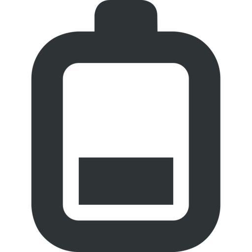 Battery Level 40 Free Transparent Png Icon Download (black)