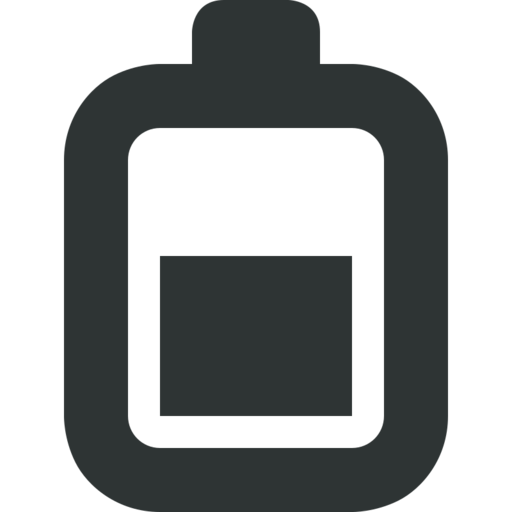 Battery Level 70 Free Png Icon Download (black)