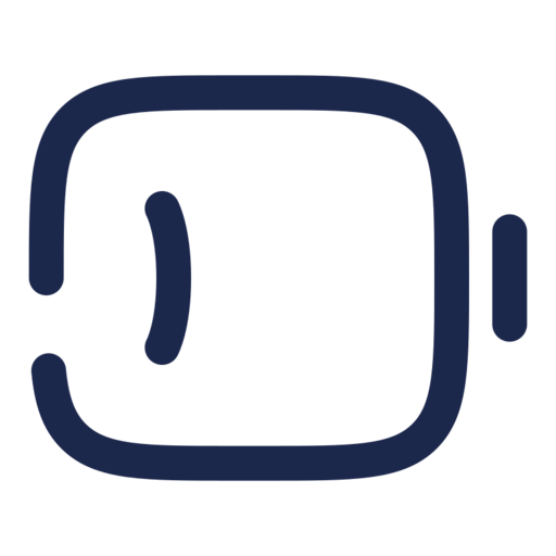 Battery Low Minimalistic Free Png Icon (navy, black)