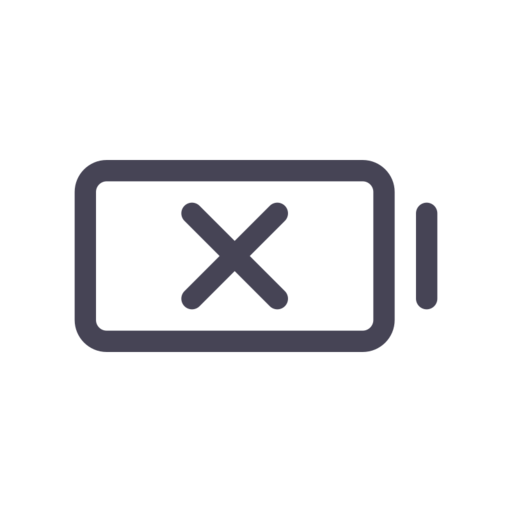 Battery X Free Png Icon Download (black, indigo)