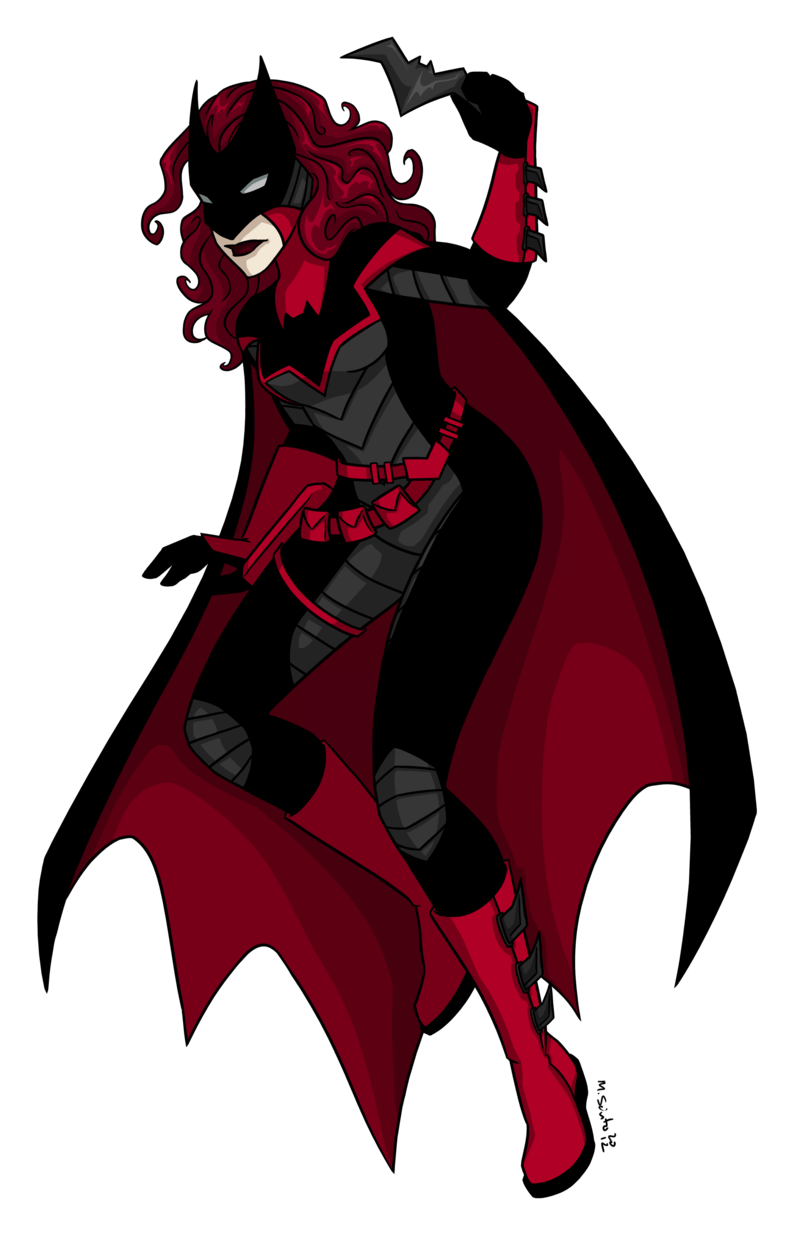 Batwoman Png Isolated File (maroon, black)