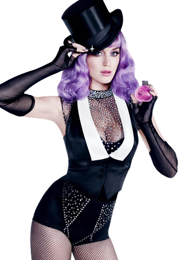 Katy Perry Purple Hair Png Transparent Image (black)