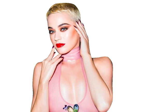 Katy Perry Short Hair Png Transparent Image (pink, beige, black)