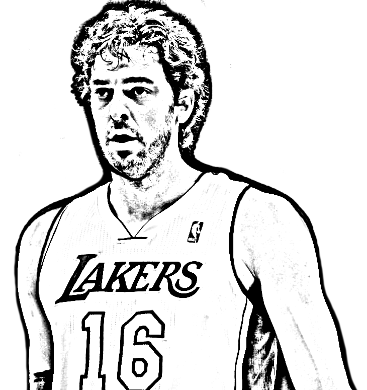 Pau Gasol Png File (black, white)