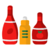 Sauce Bottles Food Ketchup Mustard Icon Free Png Icon Download Path (red, maroon, orange, black)