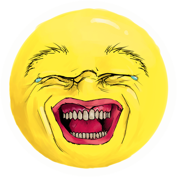 Laughter Emoji Png Hd (white, yellow, black)