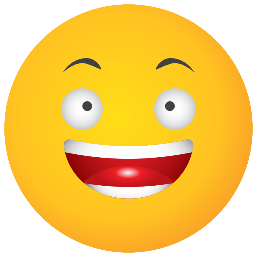 Laughter Emoji Png Photo (black, gold)