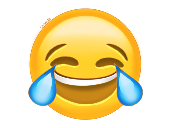 Laughter Emoji Transparent Background (gold, beige, chocolate, orange, black)