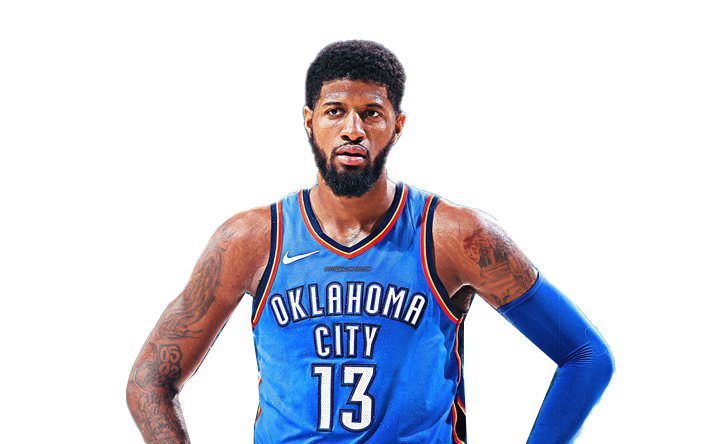 Paul George Oklahoma City Thunder Png Hd (lavender, white, teal)