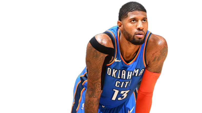 Paul George Oklahoma City Thunder Png Pic (white, olive, indigo, chocolate, black)