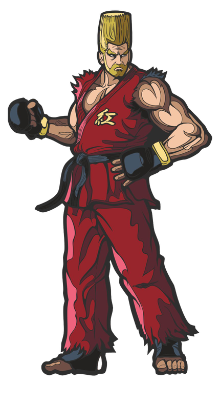 Paul Phoenix Png File (black, maroon)