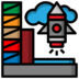 Launch Rocket Ship Space Transport Free Png Icon Download Path (greenish blue, red, maroon, black, gray)