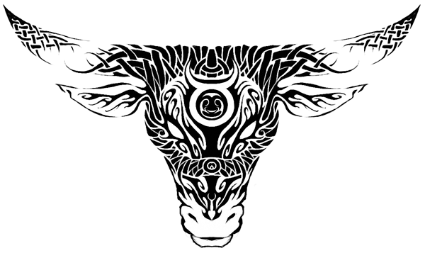 Taurus Png Image (black, gray, white)