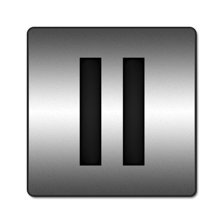 Pause Button Png Pic (white, silver, gray, black)