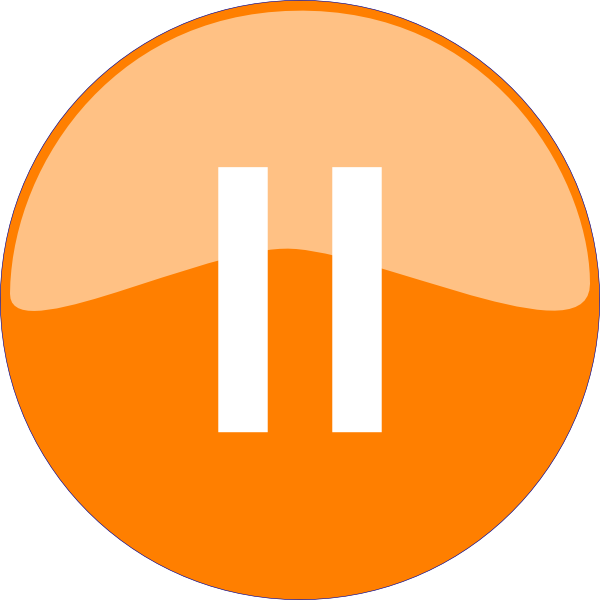 Pause Button Png Transparent Image (white, orange, pink, salmon, beige)