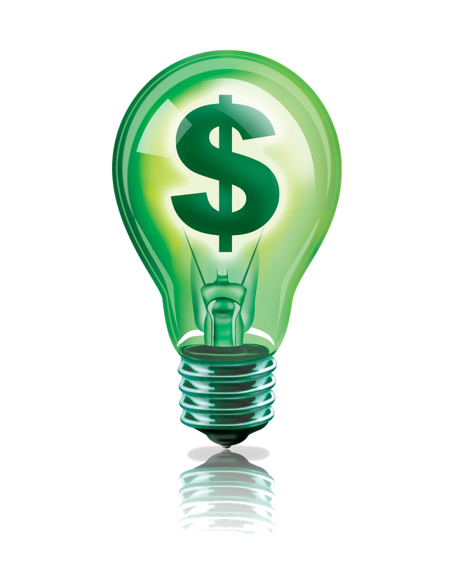 Save Electricity Transparent Background (black, green, teal)