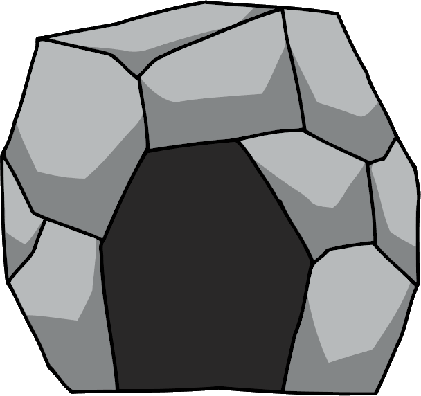 Cave Entrance Png Clipart (black, gray, silver, white)