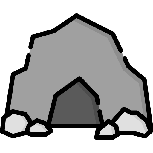 Cave Entrance Png Photo (black, gray, silver, lavender)