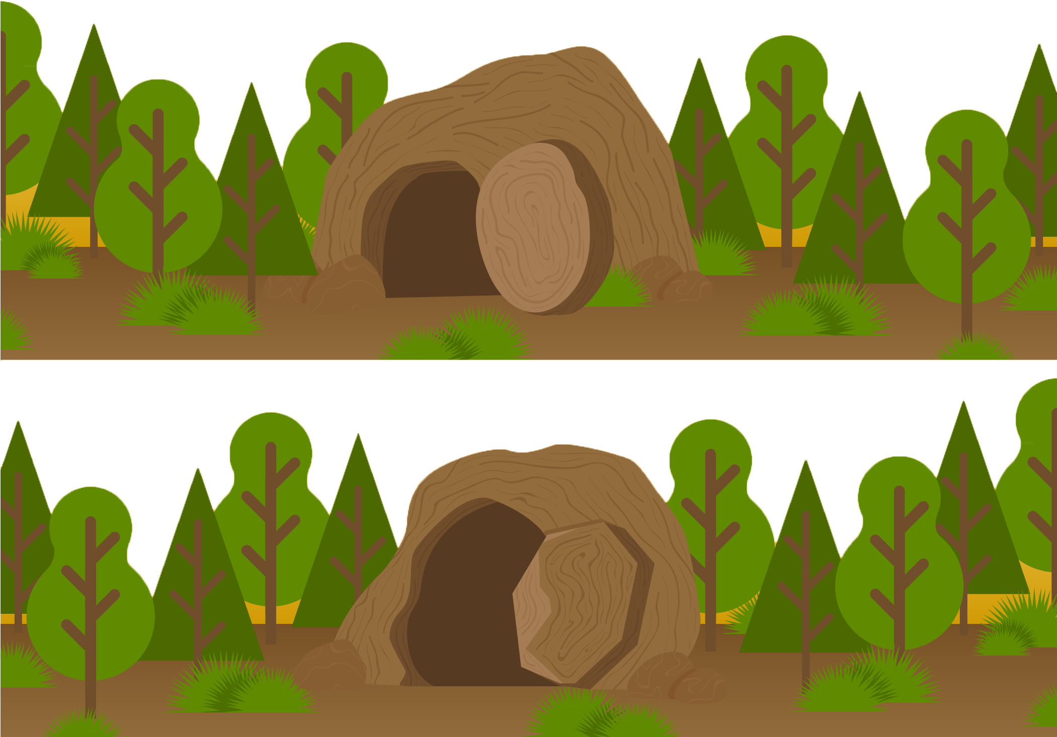 Cave Entrance Transparent (olive, black, maroon)