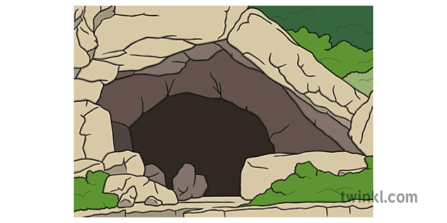 Cave Landscape Png File (olive, gray, black, green, silver)