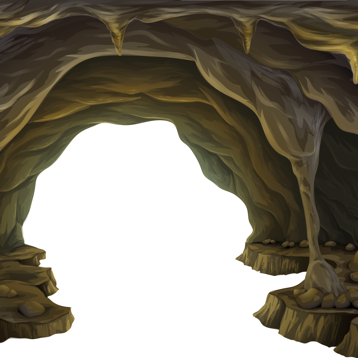 Cave Landscape Png (black)